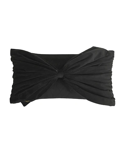 Juicy Couture Velvet Bow Decorative Pillow, 10" x 18"