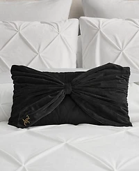 Juicy Couture Velvet Bow Decorative Pillow, 10" x 18"