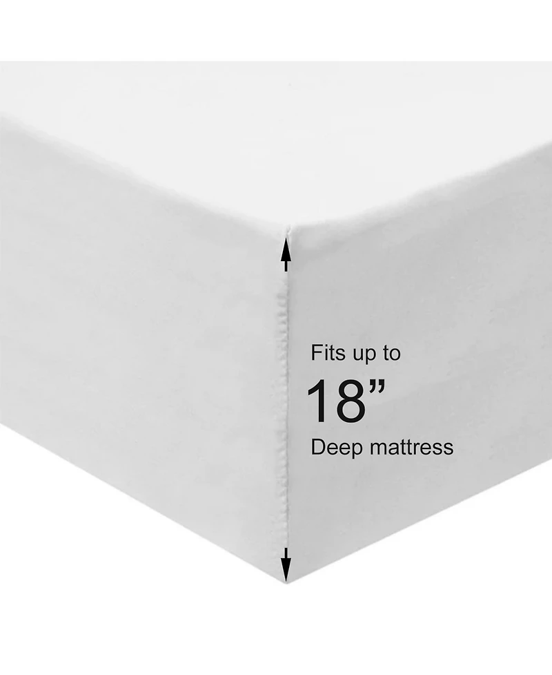 Egyptian Linens Solid 650 Thread Count Easy Care 3 Piece Sheet Set, Twin Xl
