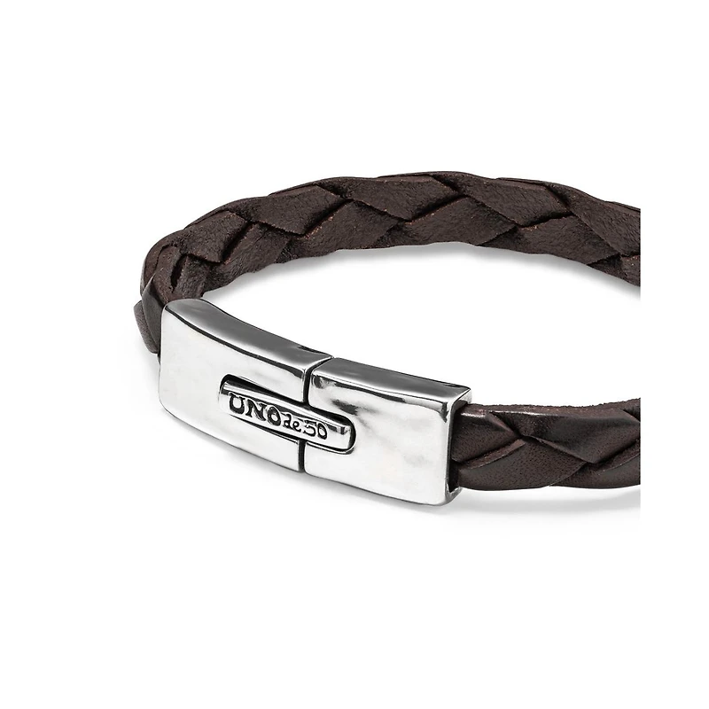 UNOde50 Sterling Silver Rectangular Spring Clasp Bracelet