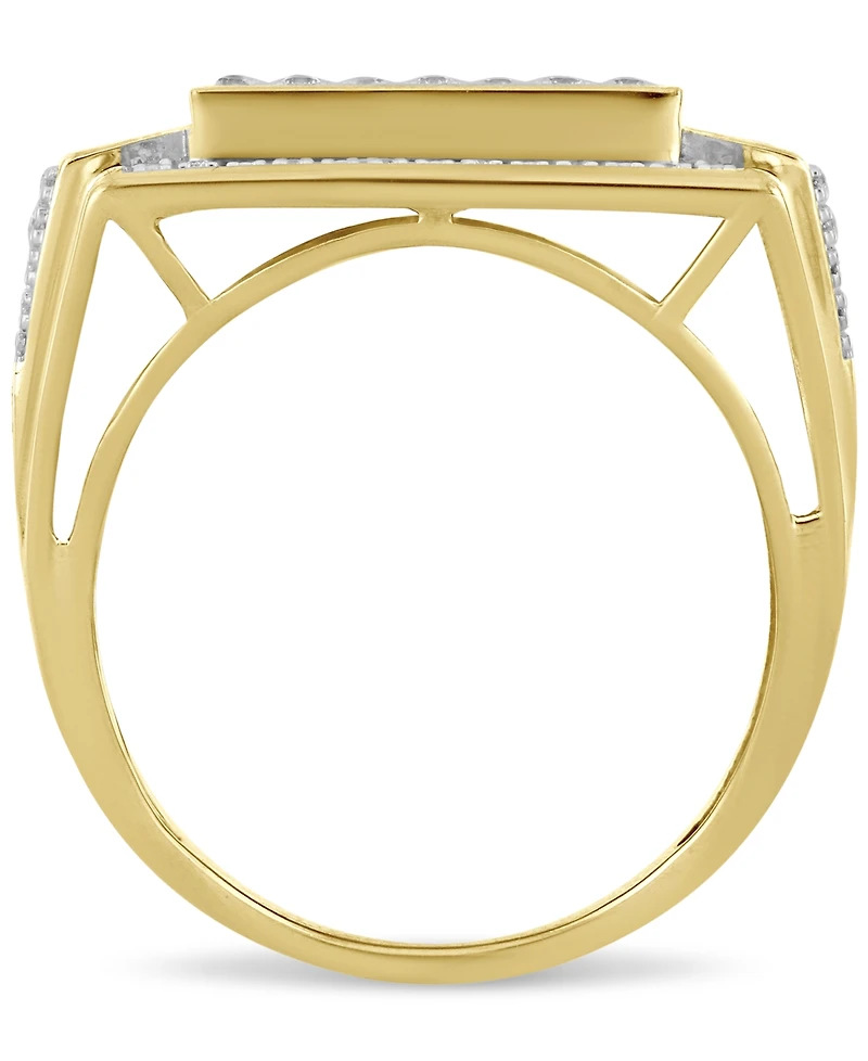 Men's Diamond Statement Ring (1/2 ct. t.w.) in 10k Yellow Gold