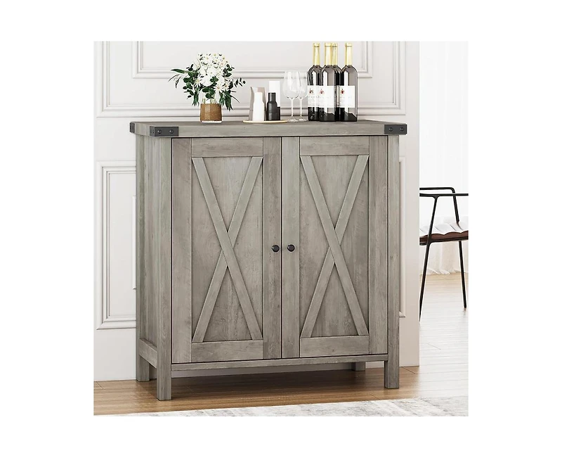 gaomon Buffet Cabinet Farmhouse Storage with Doors and Shelves, Buffets Sideboards Entryway Accent Console fo