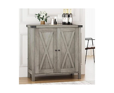 gaomon Buffet Cabinet Farmhouse Storage with Doors and Shelves, Buffets Sideboards Entryway Accent Console fo