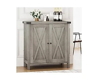 gaomon Buffet Cabinet Farmhouse Storage with Doors and Shelves, Buffets Sideboards Entryway Accent Console fo