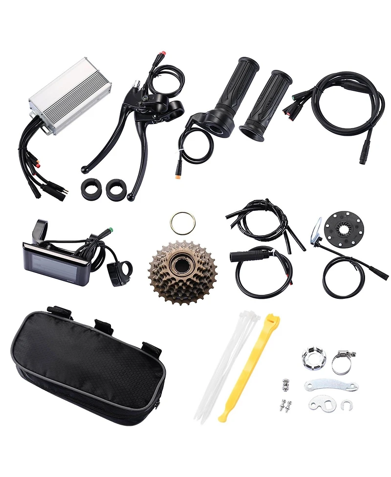 Yescom 26"x4" Fat Tire 48V Ebike Electric Rear Wheel Bicycle Conversion Kit Lcd 1000W Dual Controller