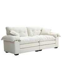 Streamdale Beige Chenille Recliner Loveseat