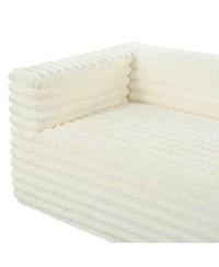 Streamdale Modern 89" Corduroy Sofa with Squared Arm