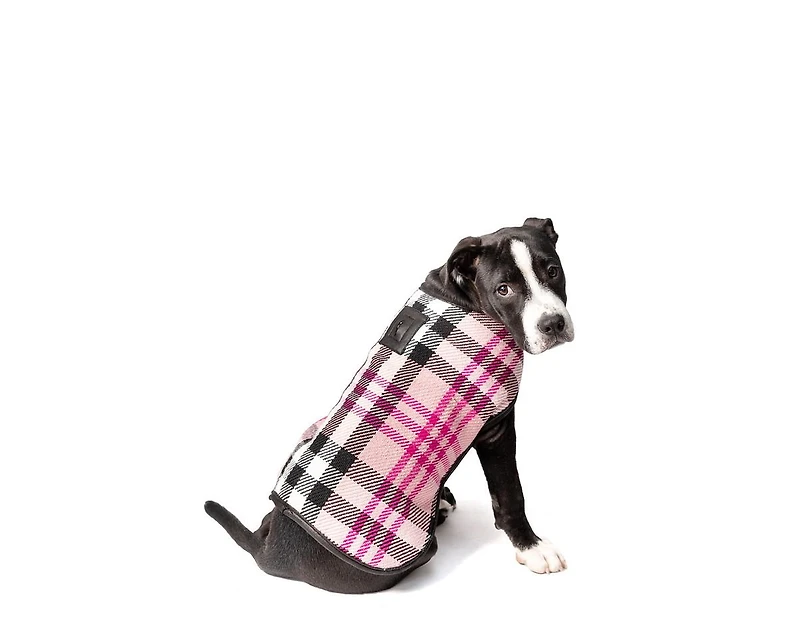Chilly Dog M Pink Plaid Coat