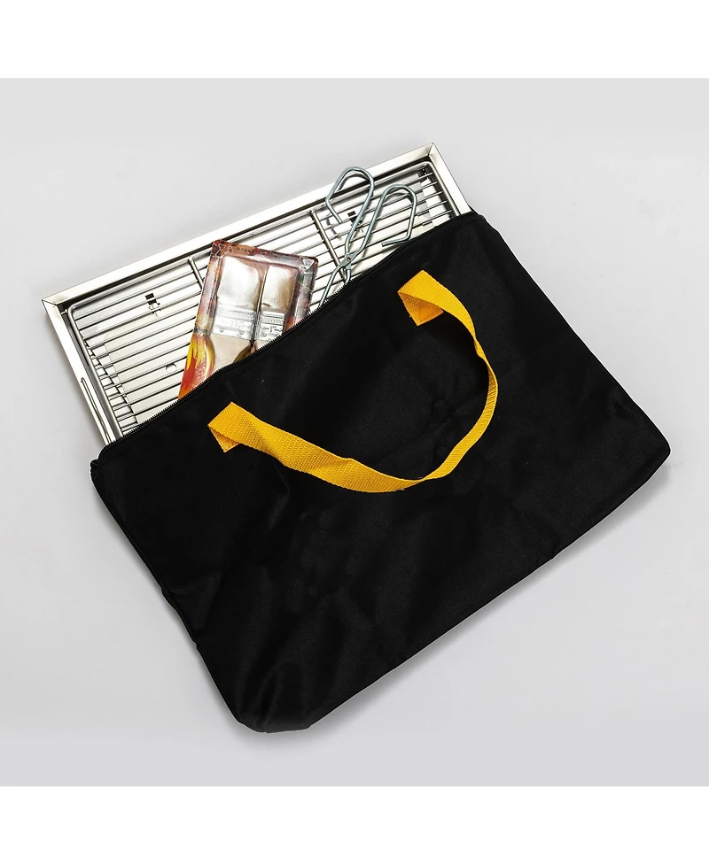 Folded portable Bbq outdoor charcoal barbecue set for picnic patio camping