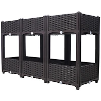 Streamdale Raised Planter Beds Kit Brown, 47.2"x15.7"x27.7