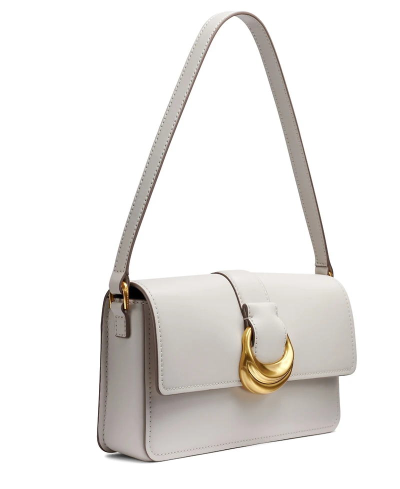 Donna Karan New York Valley Stream Leather Buckle Shoulder with Removable Strap