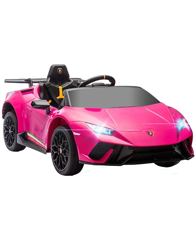 Qaba 12V Lamborghini Huracan Licensed Kids Electric Car for 3-6 Years