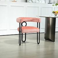 Streamdale Chenille Accent Chair for Living Room (Pink)