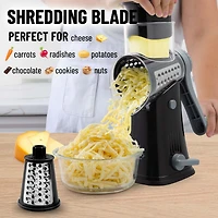 Rotary Cheese Grater with 5 Interchangeable Stainless Steel Blades
