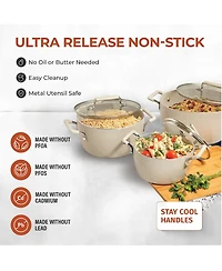 Granitestone Desert Collection 6-Piece Nonstick Nesting Stock Pots Set