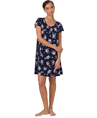 Lauren Ralph Lauren Women's Flutter-Sleeve Floral Nightgown