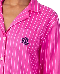 Lauren Ralph Lauren Women's Printed Notched-Collar Pajama Set