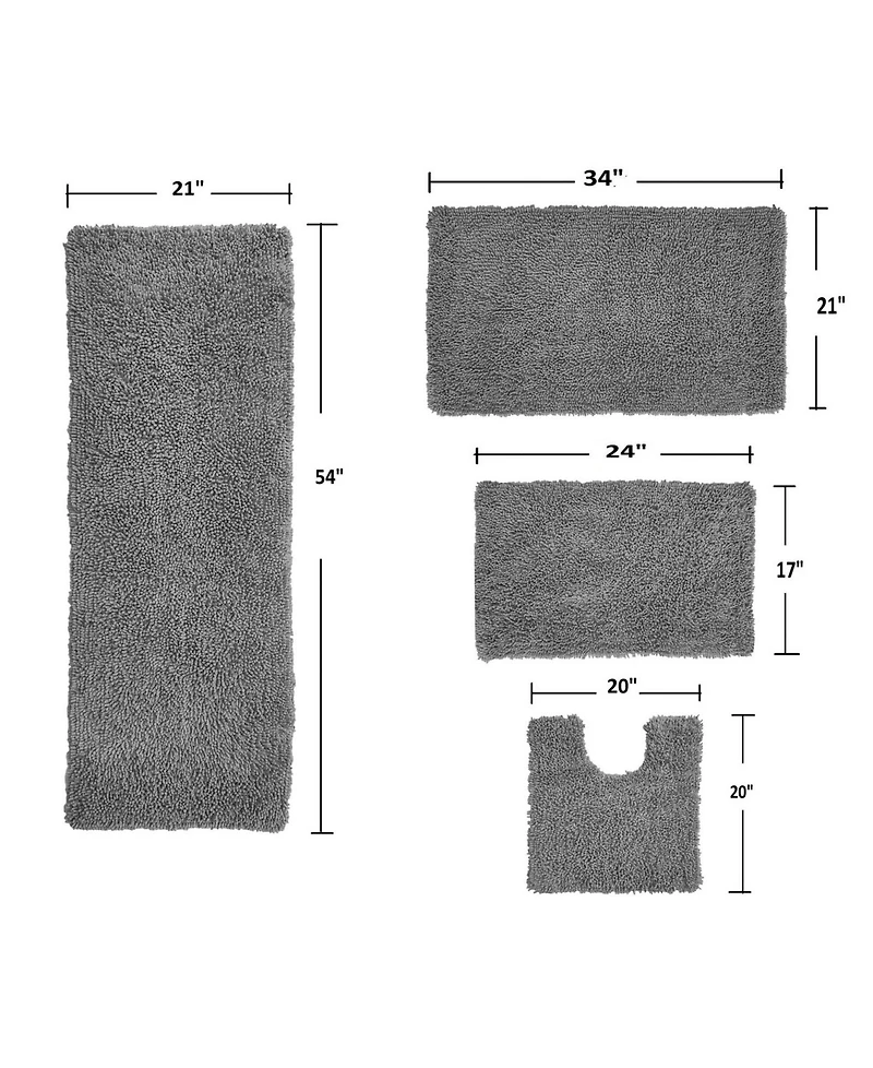 Home Weavers Fantasia 4-Pc. Bath Rug Set