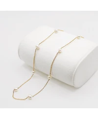Non-Tarnishing Gold Filled Dainty Chain With 4mm Freshwater Pearls Necklace