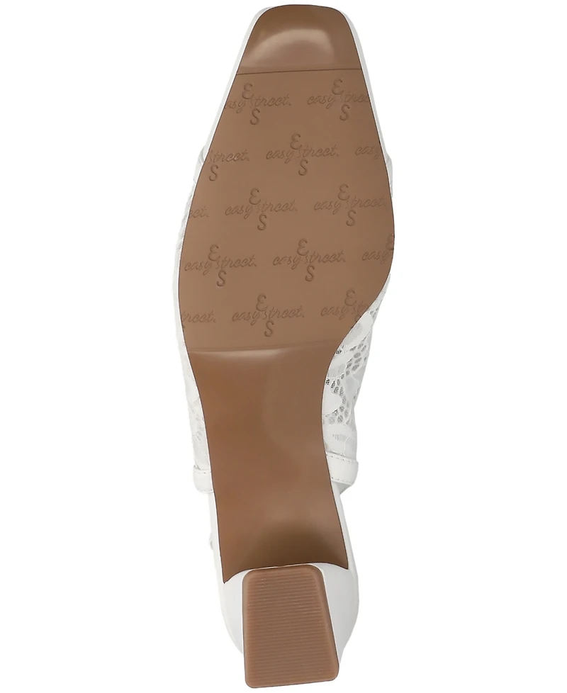 Easy Street Women's Fortune Square Toe Slingback Pumps