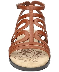 Easy Street Women's Daylily Gladiator Buckle Flat Sandals