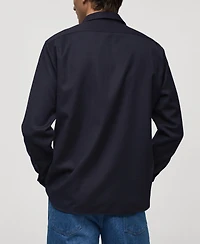 Mango Men's Regular-Fit Wool Shirt