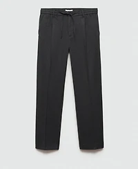 Mango Men's Regular-Fit Pleated Trousers