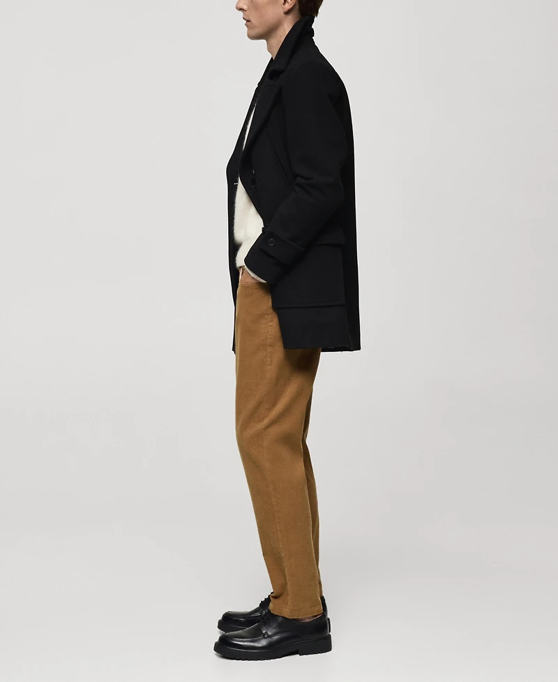 Mango Men's Regular-Fit Corduroy Pants
