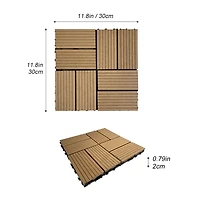 Streamdale Furniture Streamdale Durable Composite Deck Tiles (Set of 20)