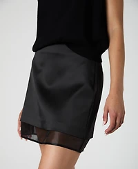French Connection Women's Structured Satin Mini Skirt