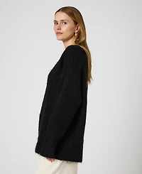 French Connection Women's Fluffy-Knit V-Neck Sweater