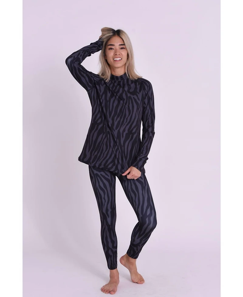 Oosc Clothing Women's Baselayer Top - Black Tiger