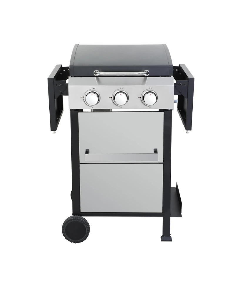 Streamdale 3-Burner Propane Bbq Grill with Ss Plancha & 36900BTU