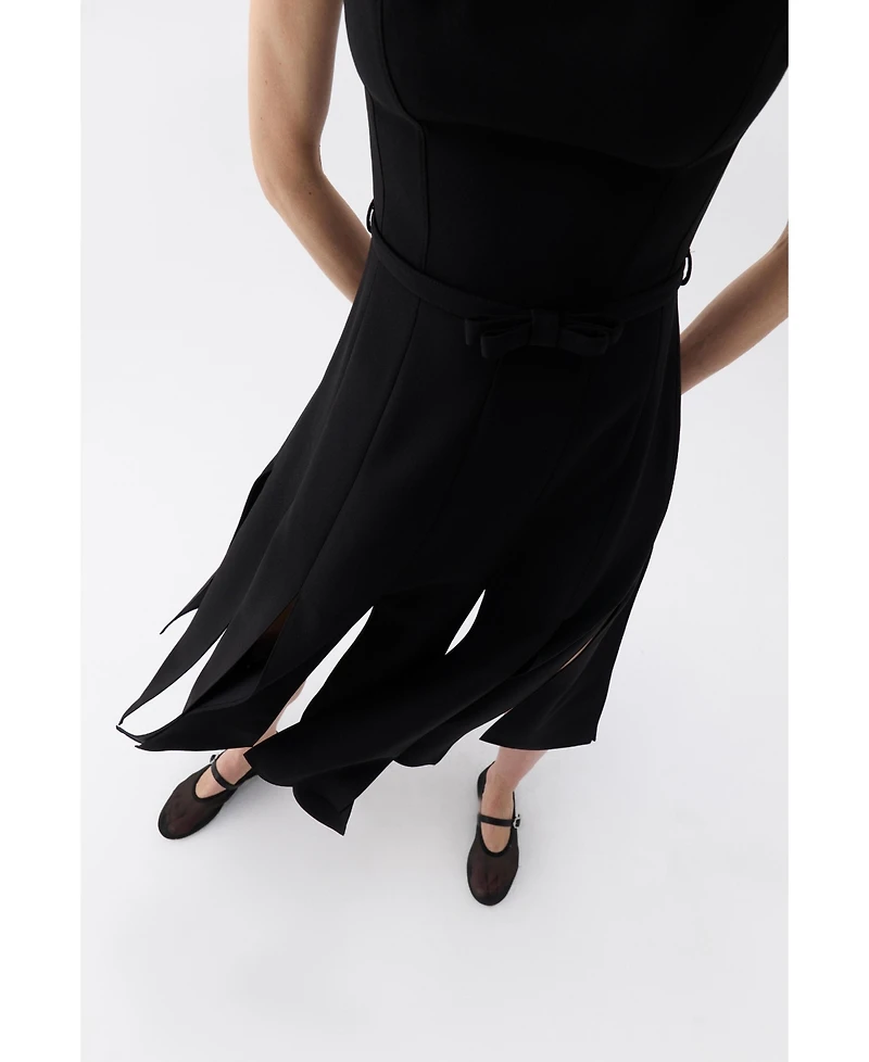 Nocturne Women's Padded Shoulder Midi Dress