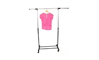 Slickblue Vertical & Horizontal Stretching Clothes Rack with Shoe Shelf