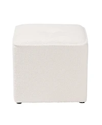 Baxton Studio Isaiah Modern and Contemporary Ivory Boucle Upholstered Ottoman