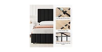 gaomon Queen Linen Upholstered Platform Bed Frame with 4 Storage Drawers