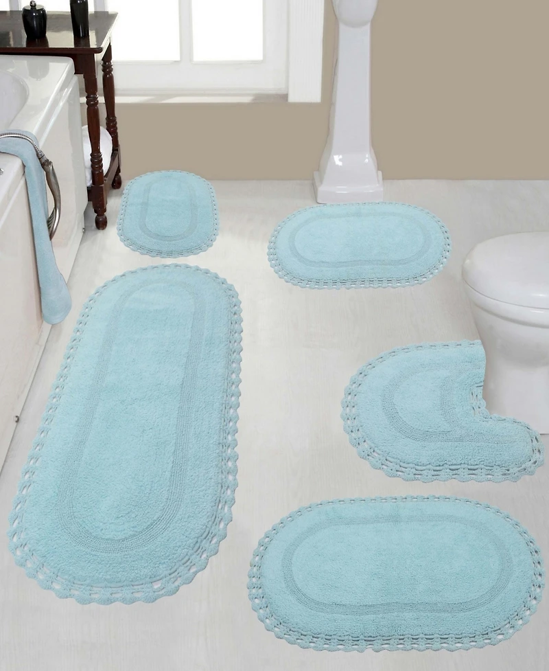 Home Weavers Hampton Crochet Reversible -Pc. Bath Rug Set