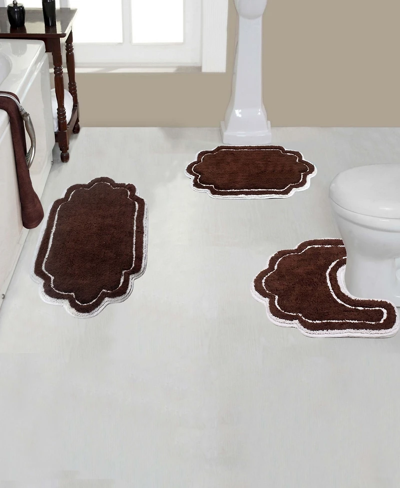 Home Weavers Allure Bathroom 3-Pc. Bath Rug Set