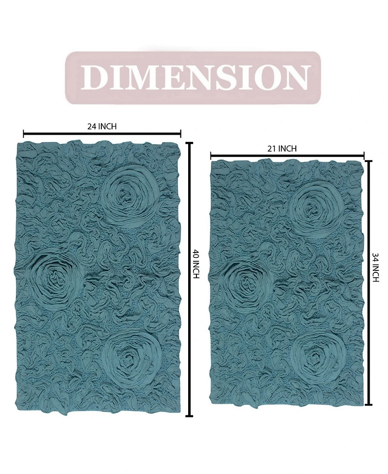 Home Weavers Bell Flower -Pc. Bath Rug Set