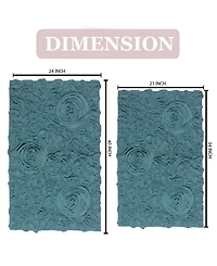 Home Weavers Bell Flower -Pc. Bath Rug Set