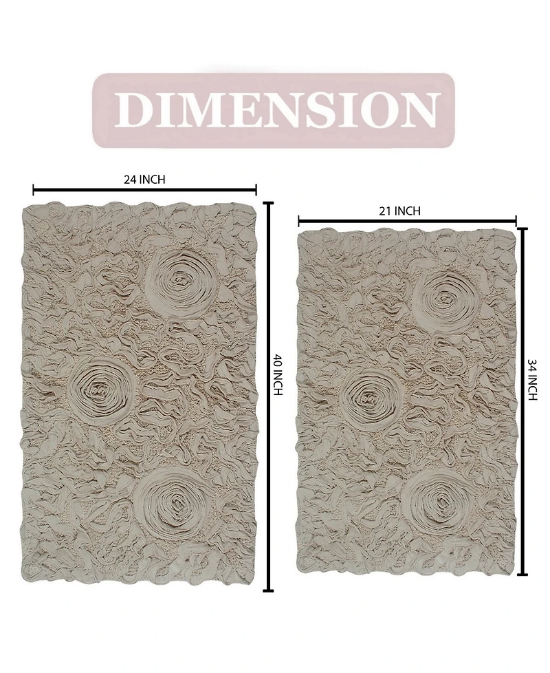 Home Weavers Bell Flower 2-Pc. Bath Rug Set
