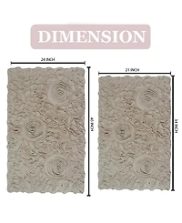 Home Weavers Bell Flower 2-Pc. Bath Rug Set