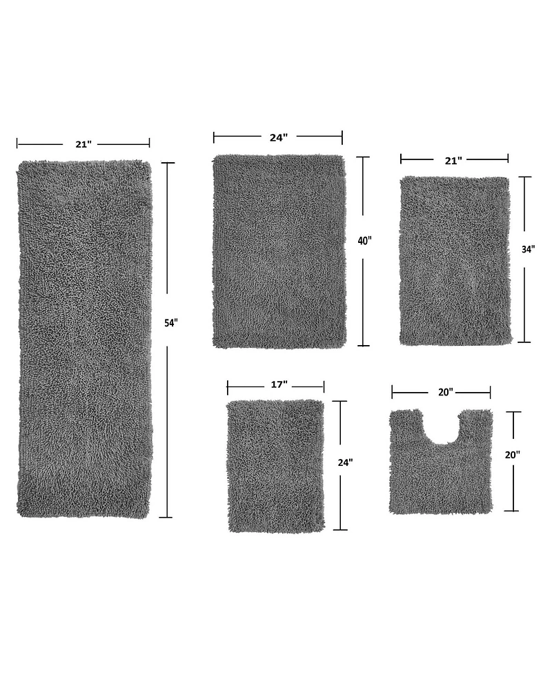 Home Weavers Fantasia 5-Pc. Bath Rug Set