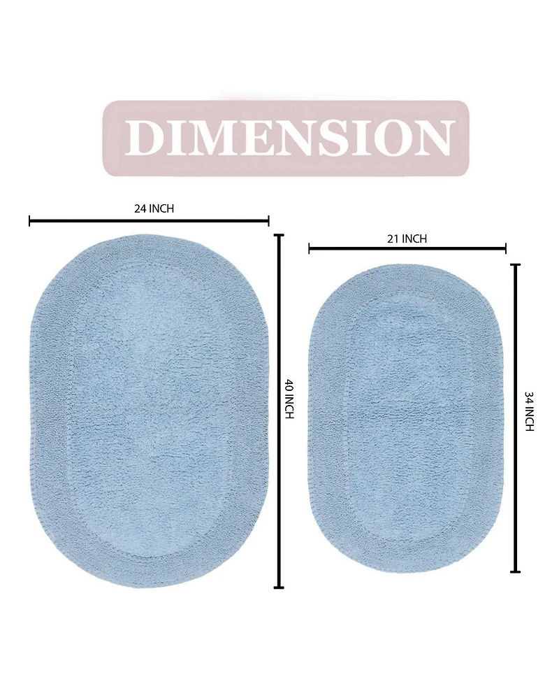 Home Weavers Double Ruffle -Pc. Bath Rug Set