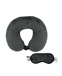 Memory Foam Travel Pillow with Sleep Mask