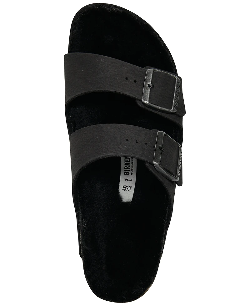 Birkenstock Women's Arizona Shearling Synthetic Sandals from Finish Line