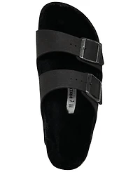 Birkenstock Women's Arizona Shearling Synthetic Sandals from Finish Line