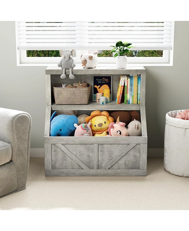 Gaomon Kids Bookshelf Bookcase Toddlers Playhouse Cabinet Shelf