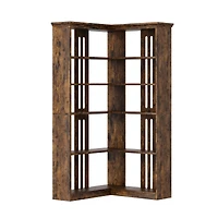 gaomon Corner Bookshelf 72.8in Farmhouse Bookcase Large